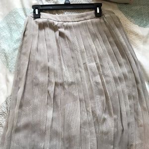Halogen Grey Pleated Midi Skirt